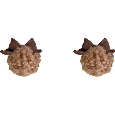 时尚秋冬毛绒耳环女2025年新款潮