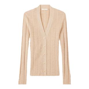 GOBI戈壁秋冬纯色简约时尚基础款女士羊绒针织开衫WK0951