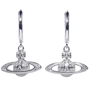 GBC 土星耳环秋冬高级感纯银s925马思唯同款嘻哈耳饰满钻耳坠潮