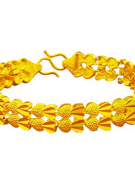 创缘手链女细妈妈款镀沙金七夕