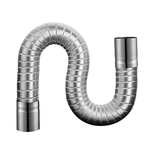 燃气热水器排烟管加厚304不锈钢60加长排气管强排配件波纹烟道管