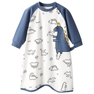 宝宝睡衣春秋款婴儿睡袍暖气长袖睡裙纯棉a类秋冬男女婴幼儿睡袋