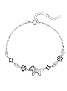 S999足银马上有钱花纯银手链女款