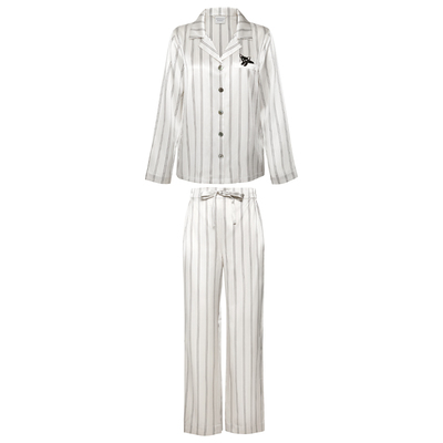 野兽派躲猫猫印花真丝睡衣