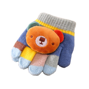 儿童五指手套1-3岁2小宝宝冬季女孩男孩薄款春秋保暖小童幼儿可爱