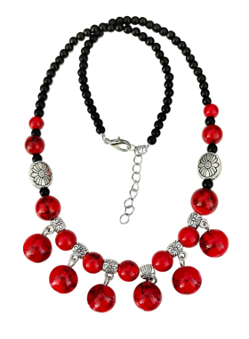 原创云南民族风复古藏银锁骨链