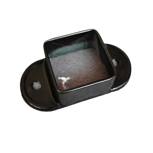 栅栏锌钢护栏围栏配件铁艺栏杆横管接头方管椭圆管用连接件固定座