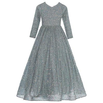 儿童晚礼服高端小钢琴长袖秋冬款