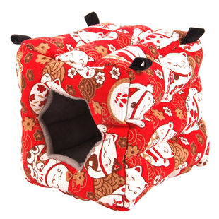 松鼠棉窝蜜袋鼯用品仓鼠秋季保暖窝龙猫鹦鹉荷兰猪刺猬冬天小房子