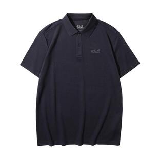 JackWolfskin狼爪26新款男士短袖T恤户外氧气休闲Polo衫5820015