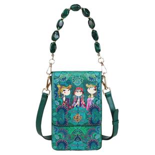 卡秀原创牛皮手提小方包2025新款潮百搭风琴真皮女包单肩斜挎小包