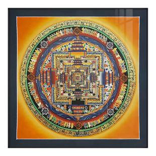 唐卡挂画六字真言西藏唐卡画酒店墙面装饰画禅意藏式东南亚墙壁画