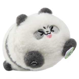 国家自然博物馆小动物大熊猫趴趴公仔站肩毛绒冰箱贴玩偶生日礼物