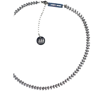 JAMY WEE原创限量 中性情侣简约风个性钛钢心形箭头锁骨项链