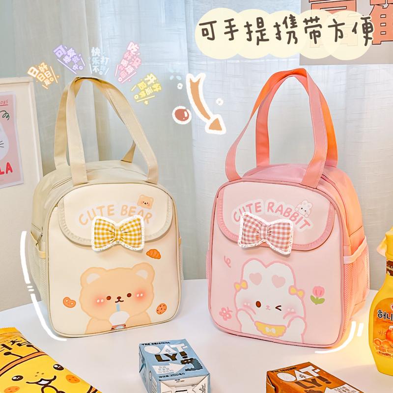 可爱保温饭盒袋便携上班铝箔包带饭便当手提餐盒便当盒高加厚颜值