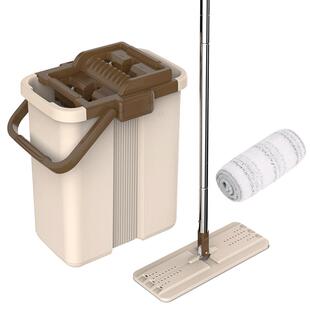 美丽雅洗刷刷二代刮水平板拖把家用免手洗懒人墩布木地板地砖地拖