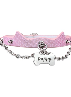 真皮猫耳项圈铃铛情侣蛇皮choker