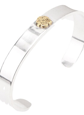 s925银饰品简约光面蔷薇花百搭