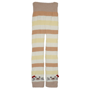 日系秋冬高腰暖宫裤软绵绵保暖可爱卡通睡裤加厚软糯家居裤打底裤