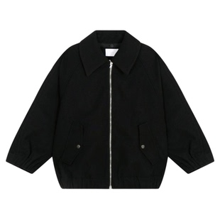 HARE毛呢外套女2025冬季新款翻领拉链款呢子大衣夹棉厚外套328590