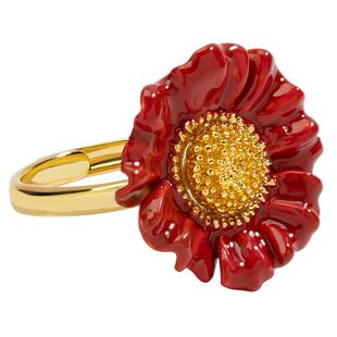 JuicyGrape花朵食指戒女原创小众个性复古指环新年红色戒指新款潮