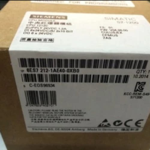 议价6ES7212-1AE40-0XB0西门子CPU1212C模块6ES72121AE400XB0原装