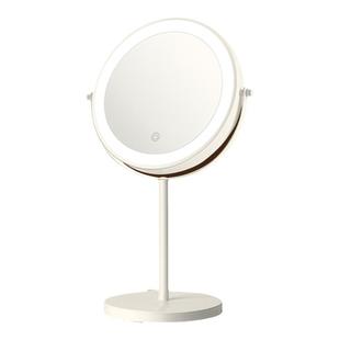 化妆镜桌面台式led宿舍放大梳妆镜带灯双面高清镜充电补光小镜子