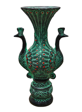 博物馆青铜器仿古摆件怀旧小件鼎酒爵何尊马踏飞燕三星堆纪念品