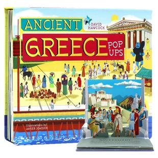 古文明系列古希腊弹出式立体书英文原版绘本Ancient Civilisations Pop-Ups Ancient Greece儿童历史科普精装纸板3D视觉立体翻翻书