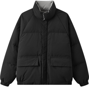 【两面穿】gxg.jeans男装  简约保暖宽松立领羽绒服外套男 冬新品