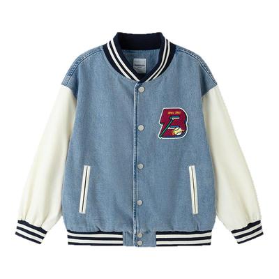 巴拉巴拉外套男童全棉牛仔棒球服