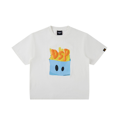 薛之谦dsp薯条纸袋人短袖T恤