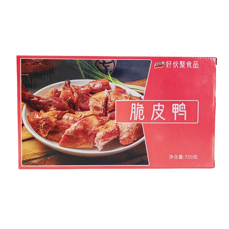 好伙聚脆皮鸭烤鸭整只熟食即食福建特产真空礼盒装冷链运输美食