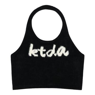 毛绒抹胸挂脖吊带美背辣妹