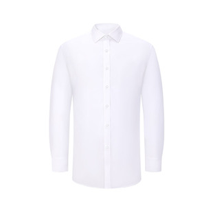 【免烫】乔治白春秋季男士长袖衬衫商务职场纯色衬衣纯棉高支上衣
