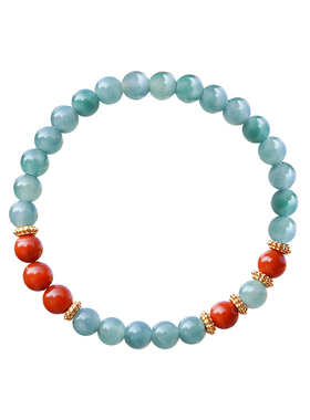 山川心语A货翡翠南红转运手链