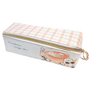 日系99CREAT可爱拿铁肥啾笔袋学生大容量拉链文具收纳袋高颜值