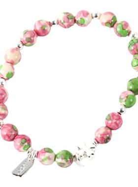 樱花粉手链天然珍珠甜美女