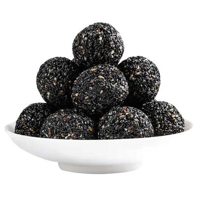 九蒸九晒手工制作新疆特产黑芝麻丸500g蜂蜜桑葚软糯香甜独立包装