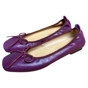 黑紫红色芭蕾单鞋女平底2025年春新款不累脚软底皮鞋复古真皮女鞋