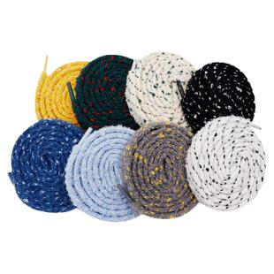 库洛金秋冬新款彩色扁形创意毛绒鞋带适配麦昆1970帆布鞋空军一号