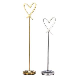 不锈钢台卡夹餐厅自助餐台号牌桌号牌夹席位架立式菜牌夹展示牌架