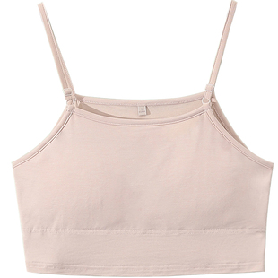 居家内衣防凸点背心薄吊带女带胸垫文胸家穿睡眠内搭打底莫代尔无