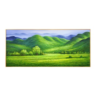 青山图挂画高山群山巨人山风景装饰画客厅办公室招财挂画自粘壁画