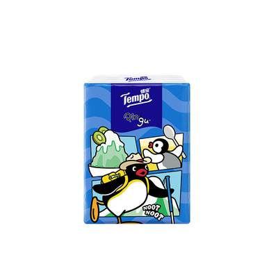 【ULINK】Tempo得宝Pingu联名手帕纸4层加厚对半撕印花7张1包