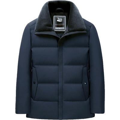 雪中飞羊毛翻领鹅绒羽绒服爸爸装