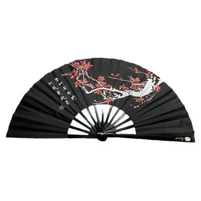 诚武原创高档梅花太极缎面功夫扇