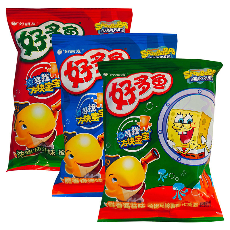 好丽友好多鱼茄汁味烧烤味海苔味