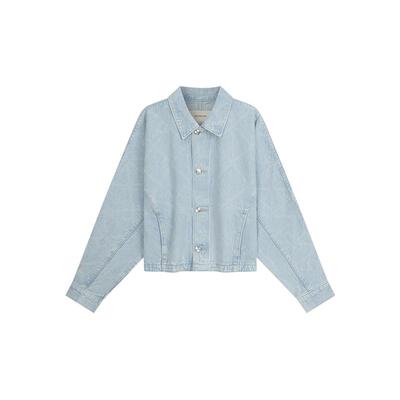 CK女浅色老花字母纯棉牛仔外套