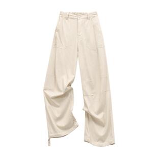 CoosRetro 亚麻舒适透气老钱风工装裤男复古休闲百搭直筒休闲长裤